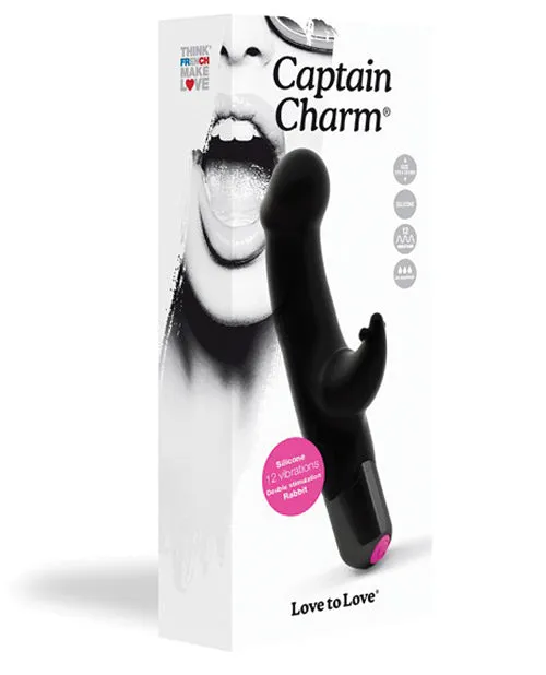 Vibrators Love to Love Captain Charm Rabbit Black Love To Love