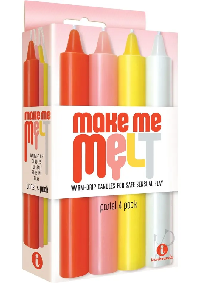 Vibrators Make Me Melt Make Me Melt WarmDrip Candles 4 Pack Pastel
