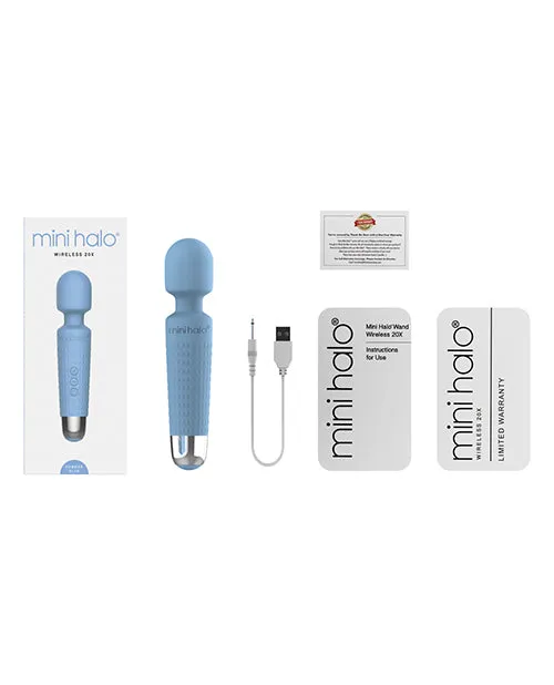 Vibrators Mini Halo Mini Halo Wireless 20x Wand Powder Blue Vibrators Mini Halo Mini Halo Wireless 20x Wand Powder Blue