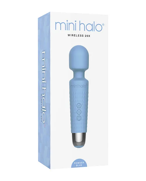 Vibrators Mini Halo Mini Halo Wireless 20x Wand Powder Blue Vibrators Mini Halo Mini Halo Wireless 20x Wand Powder Blue