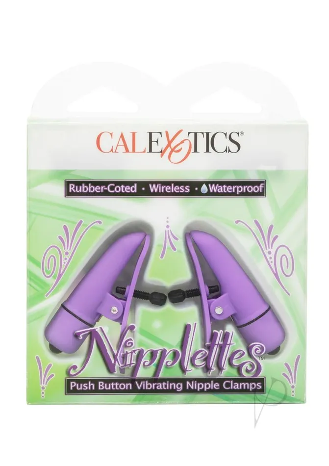 Vibrators Nipple Play Nipplettes Virbrating Nipple Clamps Purple