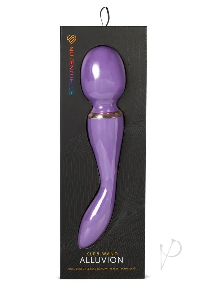 Vibrators Nu Sensuelle Nu Sensuelle XLR8 Alluvion Silicone Rechargeable Wand Massager Purple Rose Gold Vibrators Nu Sensuelle Nu Sensuelle XLR8 Alluvion Silicone Rechargeable Wand Massager Purple Rose Gold