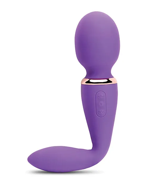Vibrators Nu Sensuelle Nu Sensuelle XLR8 Alluvion Silicone Rechargeable Wand Massager Purple Rose Gold
