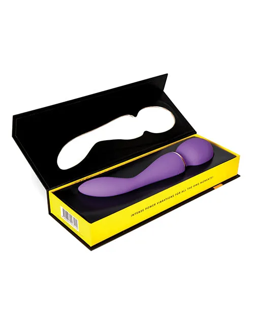 Vibrators Nu Sensuelle Nu Sensuelle XLR8 Alluvion Silicone Rechargeable Wand Massager Purple Rose Gold