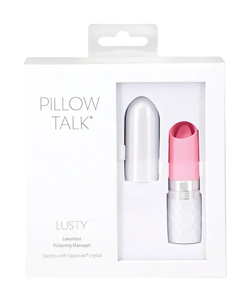 Vibrators Pillowtalk Pillow Talk Lusty Luxurious Rechargeable Silicone Flickering Massager PinkWhite
