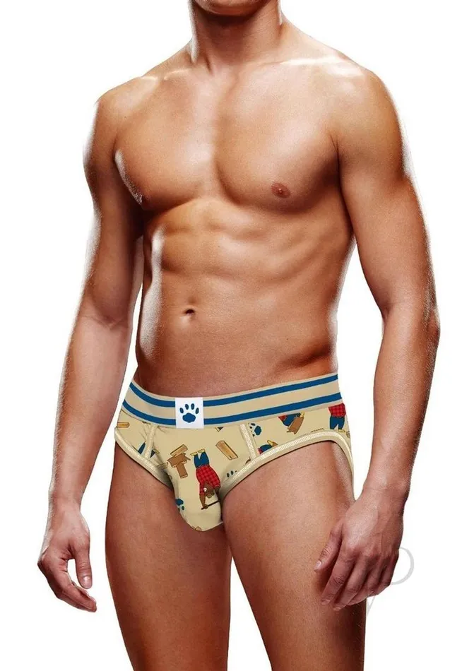 Vibrators Prowler Prowler Lumberbear Open Brief Large BrownBlue Vibrators Prowler Prowler Lumberbear Open Brief Large BrownBlue