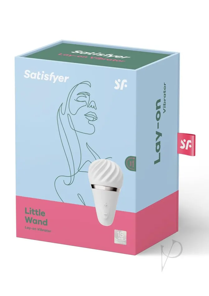 Vibrators Satisfyer Little Wand Silicone Magnetic USB Recharge Vibrator Waterproof White Satisfyer