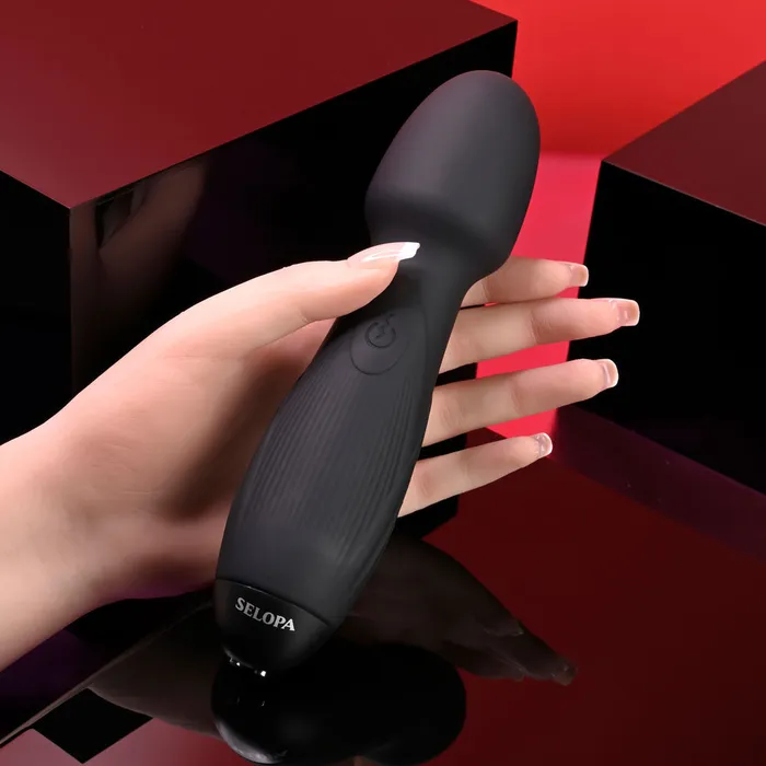 Vibrators Selopa Power Trip Black Massage Wand Selopa