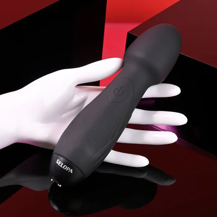 Vibrators Selopa Power Trip Black Massage Wand Selopa