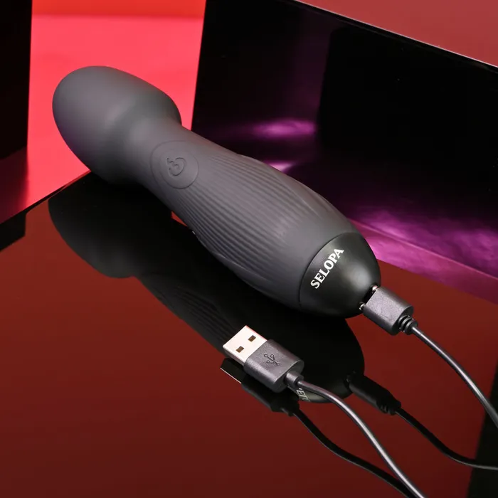 Vibrators Selopa Power Trip Black Massage Wand Selopa