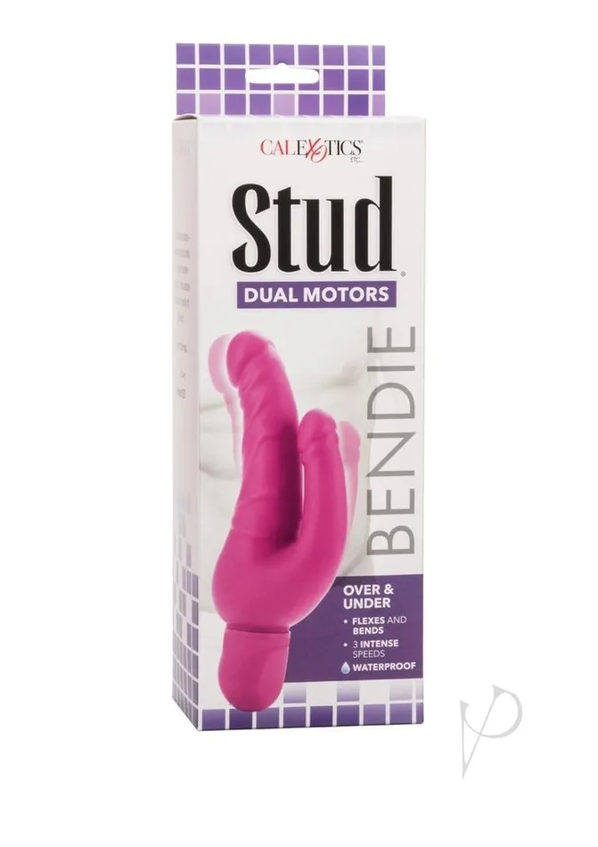 Vibrators Studs Bendie Stud Over and Under Vibrator Pink