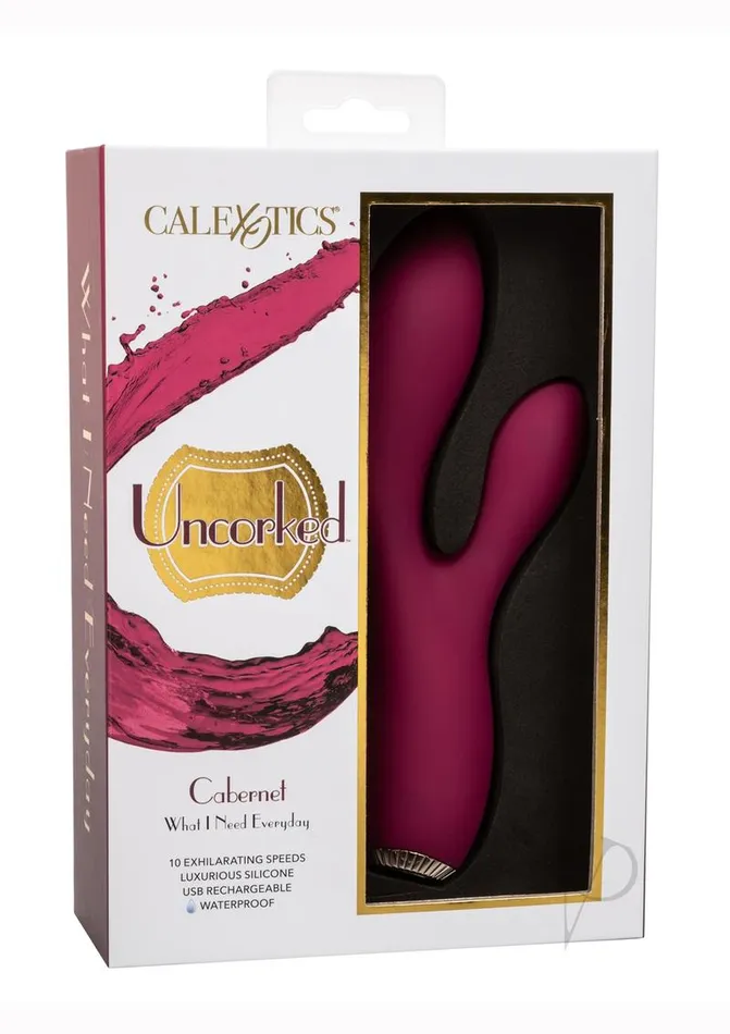 Vibrators Uncorked Uncorked Cabernet Silicone Rechargeable Rabbit Vibrator Pink