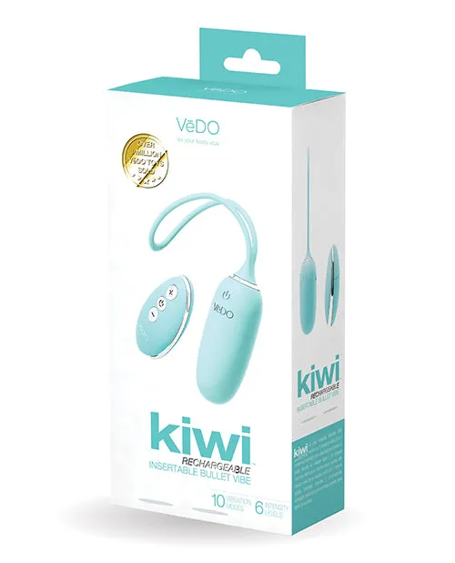 Vibrators Vedo VeDO KIWI Rechargeable Insertable Bullet Tease Me Turquoise Vibrators Vedo VeDO KIWI Rechargeable Insertable Bullet Tease Me Turquoise