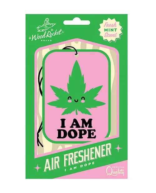 Vibrators Wood Rocket I am Dope Air Freshener Mint Wood Rocket