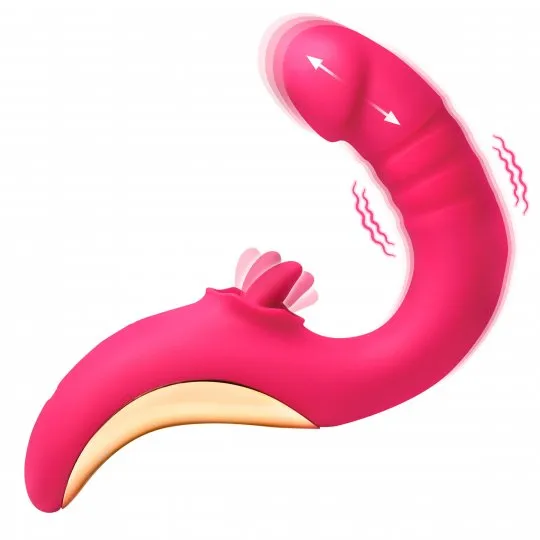 Vibrators XR Brand Tease and Please Thrusting and Licking Vibrator