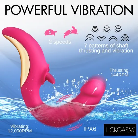 Vibrators XR Brand Tease and Please Thrusting and Licking Vibrator