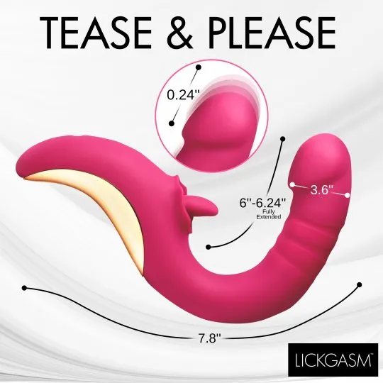 Vibrators XR Brand Tease and Please Thrusting and Licking Vibrator