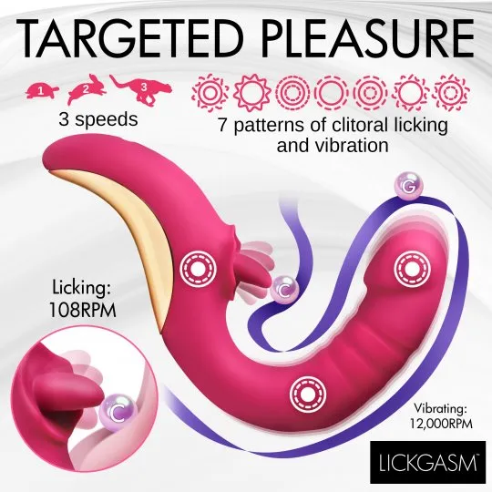 Vibrators XR Brand Tease and Please Thrusting and Licking Vibrator