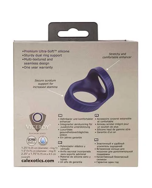 Viceroy Male Sex Toys Viceroy Max Dual Ring Silicone Cock Ring Blue Viceroy Male Sex Toys Viceroy Max Dual Ring Silicone Cock Ring Blue