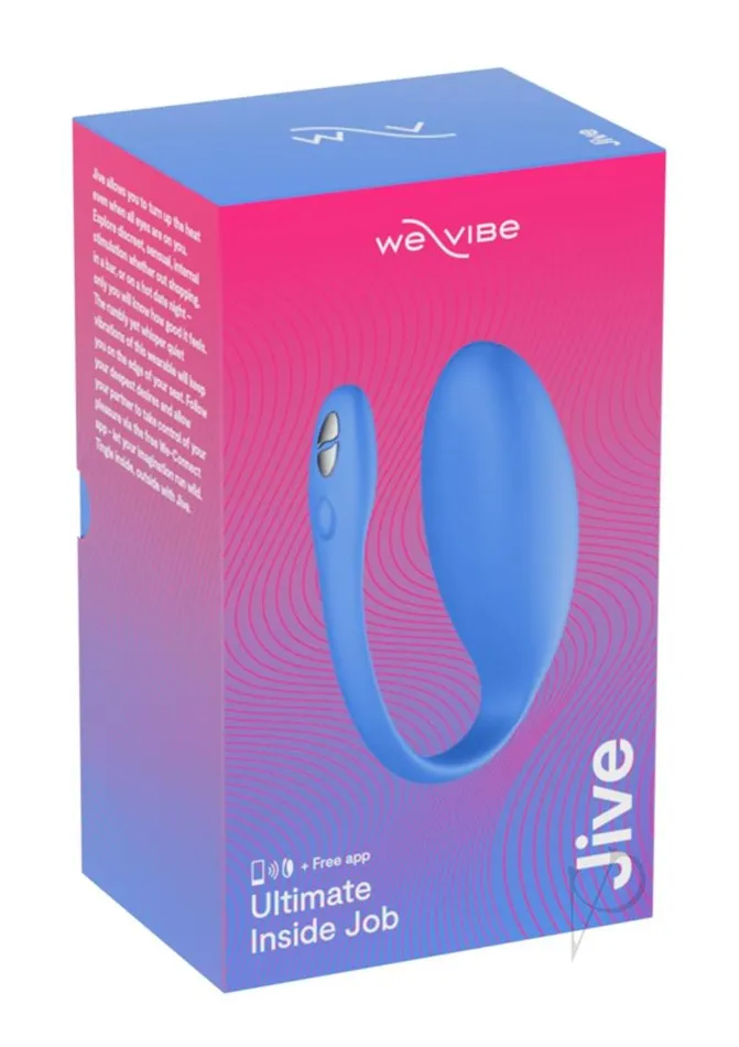 We Vibe Vibrators WeVibe Jive Silicone Rechargeable Remote Control Wearable GSpot Vibrator Blue