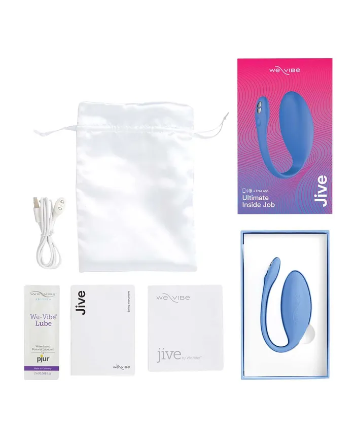 We Vibe Vibrators WeVibe Jive Silicone Rechargeable Remote Control Wearable GSpot Vibrator Blue We Vibe Vibrators WeVibe Jive Silicone Rechargeable Remote Control Wearable GSpot Vibrator Blue
