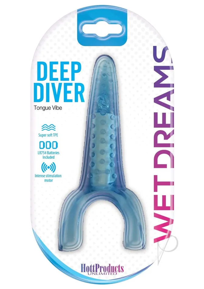Wet Dreams Deep Diver Tongue Vibrator Blue Wet Dreams Vibrators