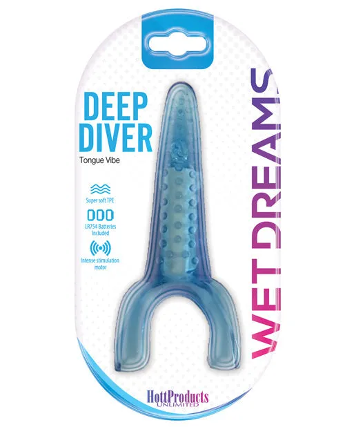 Wet Dreams Deep Diver Tongue Vibrator Blue Wet Dreams Vibrators