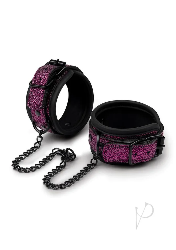 WhipSmart Dragons Lair Deluxe Wrist and Ankle Cuffs BlackPurple Whipsmart Vibrators WhipSmart Dragons Lair Deluxe Wrist and Ankle Cuffs BlackPurple Whipsmart Vibrators