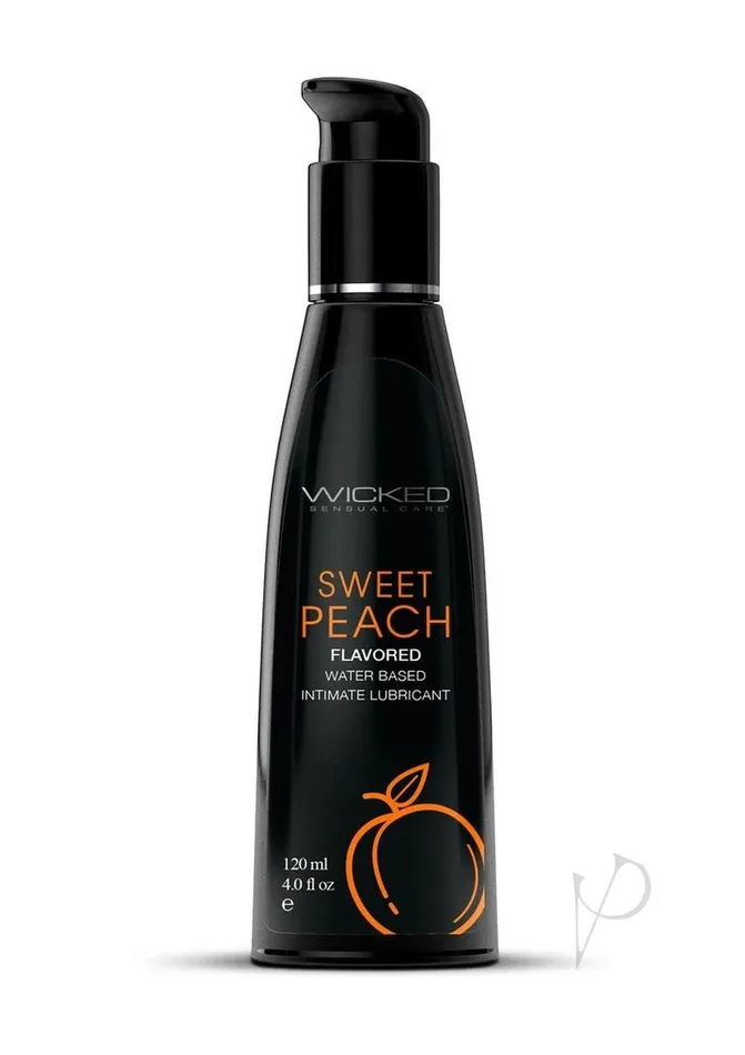 Wicked Aqua Water Based Flavored Lubricant Sweet Peach 4oz Wicked Aqua Lubricants Wicked Aqua Water Based Flavored Lubricant Sweet Peach 4oz Wicked Aqua Lubricants