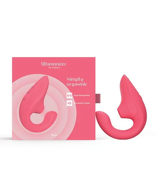 Womanizer Female Sex Toys Womanizer Blend Rechargeable Silicone Vibrator with Clitoral Stimulator Vibrant Rose
