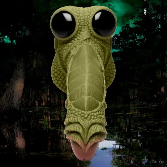 XR Brand Swamp Monster Green Scaly Silicone Dildo Dildos