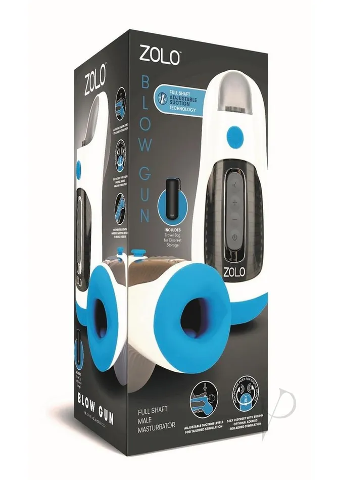 Zolo Male Sex Toys Zolo Blow Gun Rechargeable Silicone Masturbator WhiteBlue Zolo Male Sex Toys Zolo Blow Gun Rechargeable Silicone Masturbator WhiteBlue