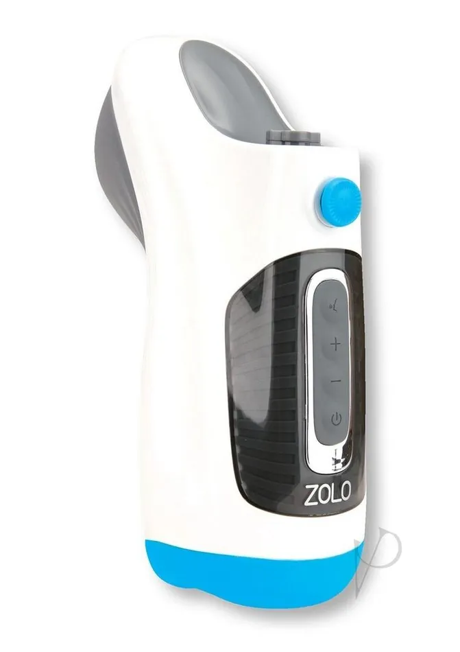 Zolo Male Sex Toys Zolo Blow Gun Rechargeable Silicone Masturbator WhiteBlue Zolo Male Sex Toys Zolo Blow Gun Rechargeable Silicone Masturbator WhiteBlue