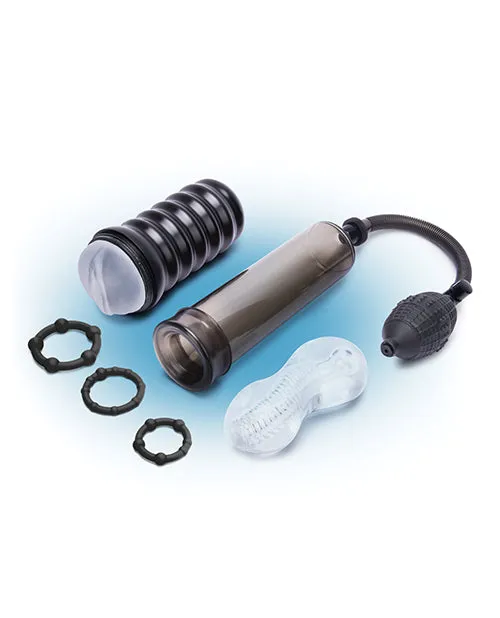 Zolo Pump and Pleasure Set 6 piece Black Zolo Anal Zolo Pump and Pleasure Set 6 piece Black Zolo Anal